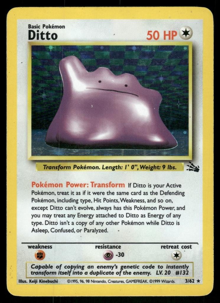 Ditto 3/62 - Fossil (EX), Envoi, Utilisé