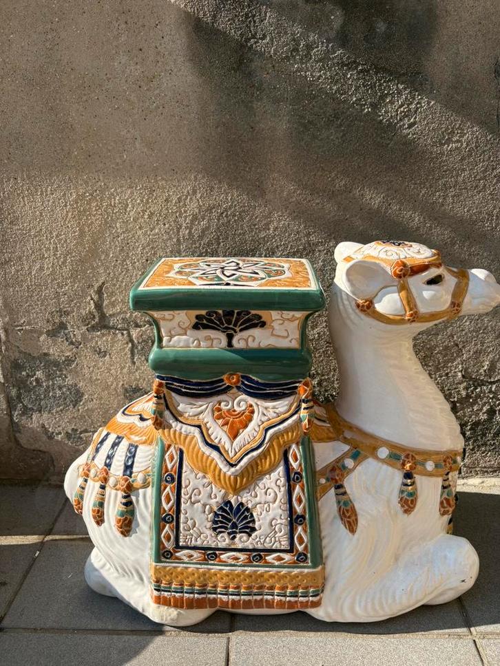 Vintage XL keramiek beeld kameel, Antiquités & Art, Antiquités | Céramique & Poterie, Enlèvement