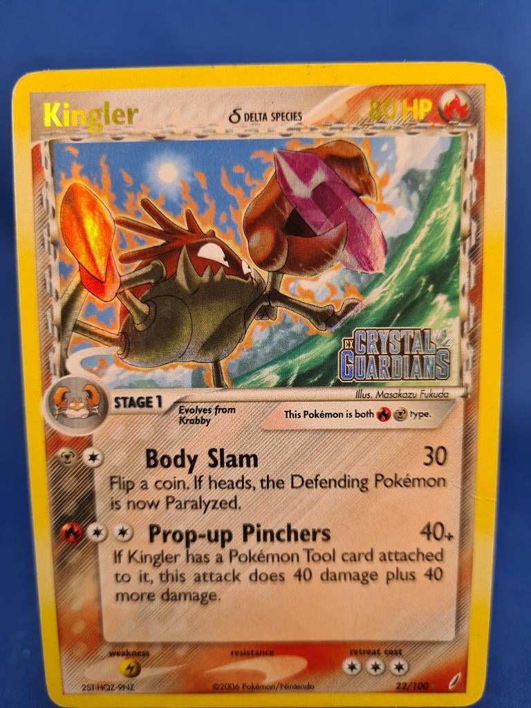 Kingler δ 22/100 - Crystal Guardians (Reverse Holo), Envoi, Utilisé