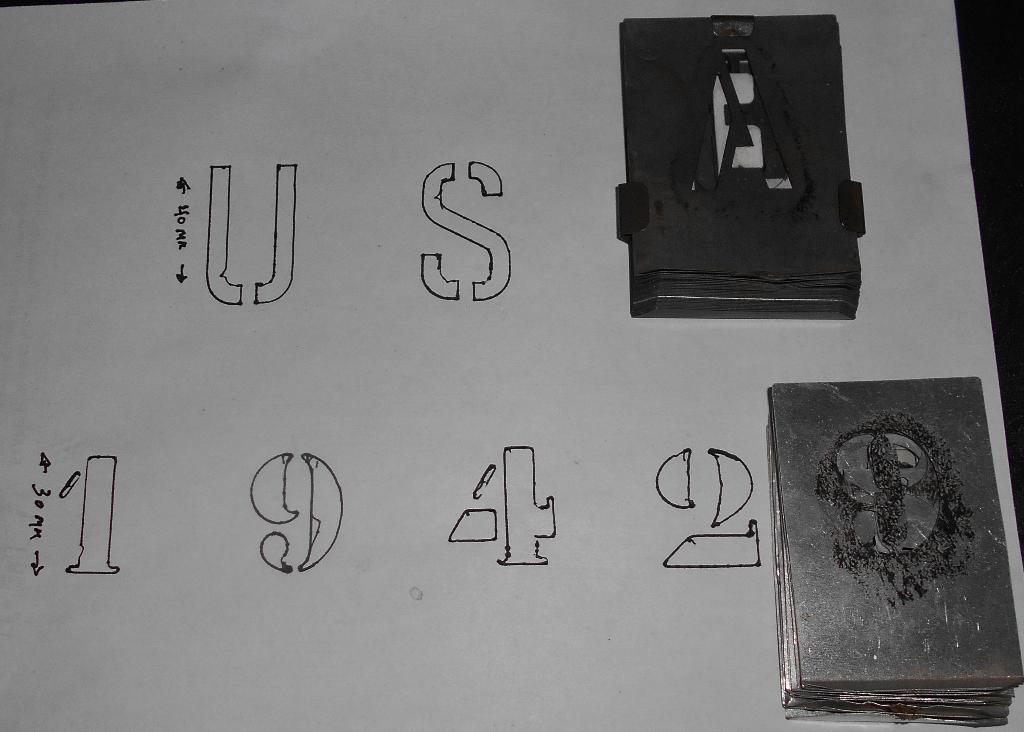 Lot de pochoirs anciens en métal lettres alphabétiques -, Maison & Meubles, Enlèvement ou Envoi, Utilisé, Métal, Autres types