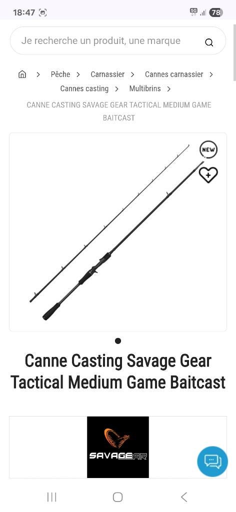 Casting savage gear Tactical, Enlèvement, Neuf, Canne à lancer