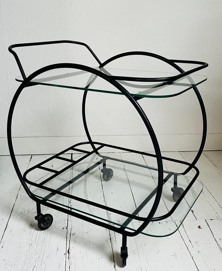 Vintage serveerwagen • bar trolley, Antiek en Kunst, Curiosa en Brocante, Ophalen