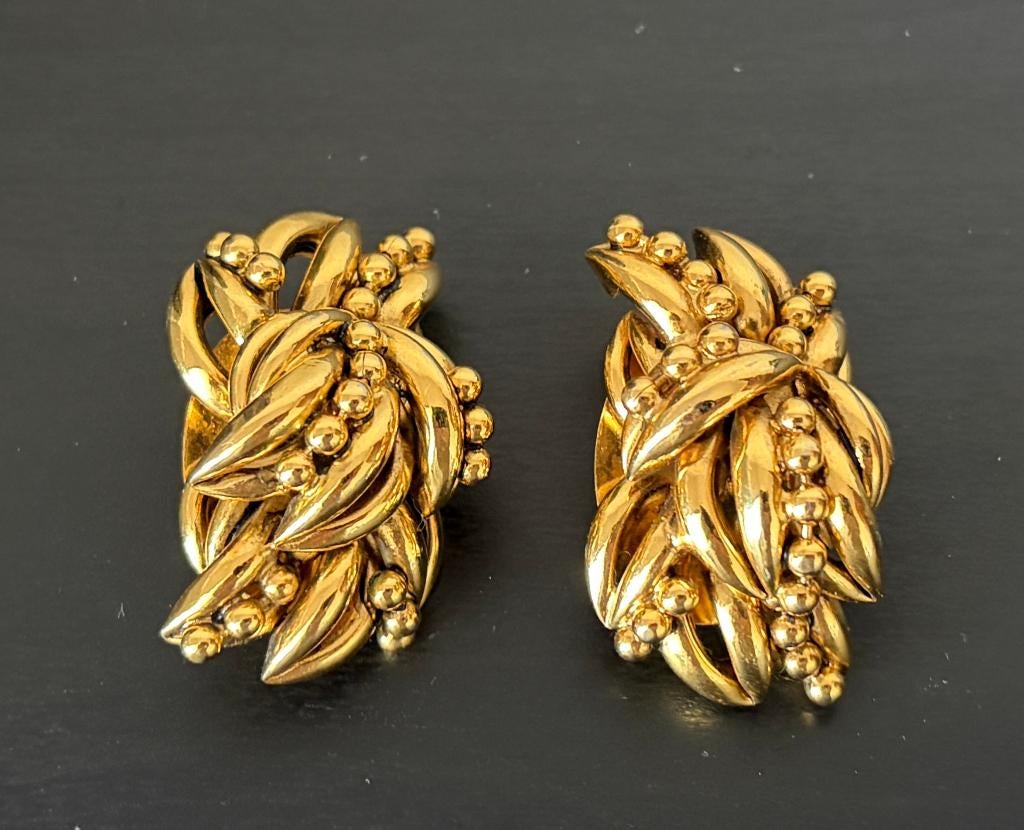 Paire de Boucles d'Oreilles Vintage 1970, Bijoux, Sacs & Beauté, Bijoux anciens, Enlèvement ou Envoi, Autres matériaux, Boucles d'oreilles