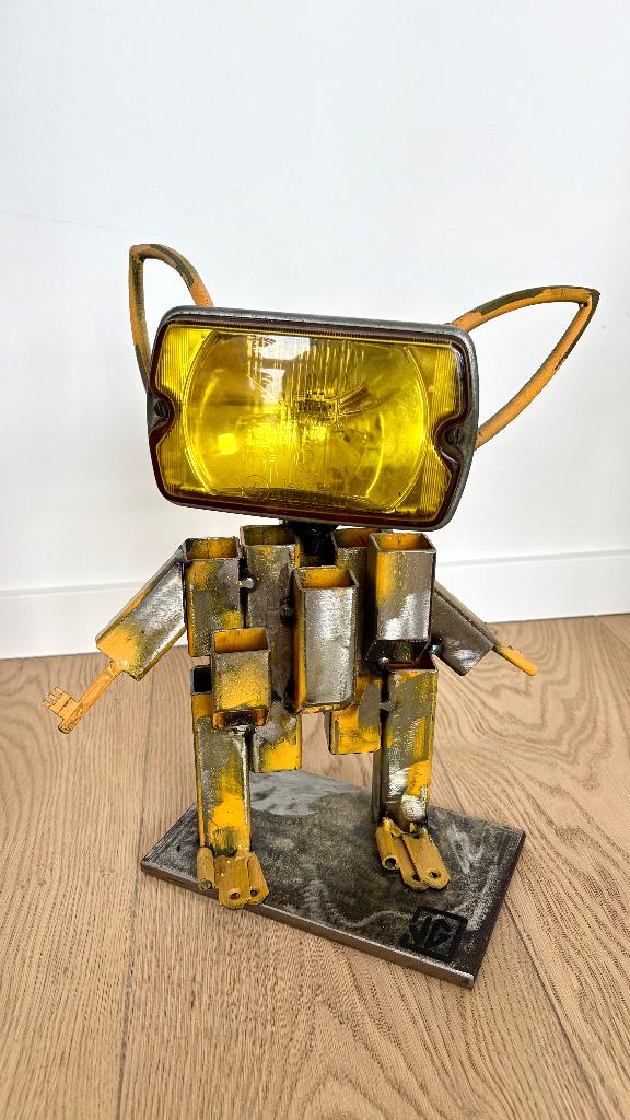 Sculpture luminaire Pikachu Recup Art Jérémy Gallier, Antiquités & Art, Art | Sculptures & Bois, Sur socle, Métal, Autres sujets