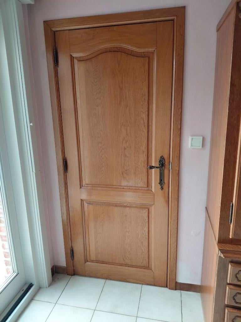 Eiken Deuren 10 stuks, Doe-het-zelf en Bouw, Ophalen, Gebruikt, 80 tot 100 cm, Binnendeur