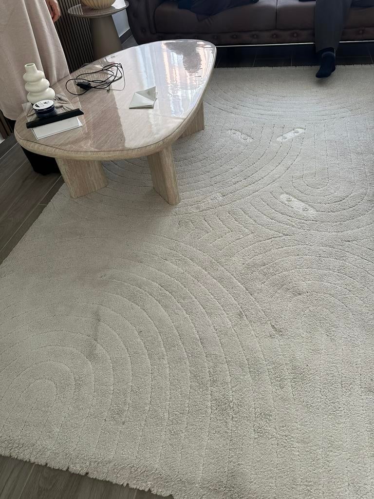 Tapijt 2 x te koop, Huis en Inrichting, Stoffering | Tapijten en Vloerkleden, Ophalen, Zo goed als nieuw, Wit