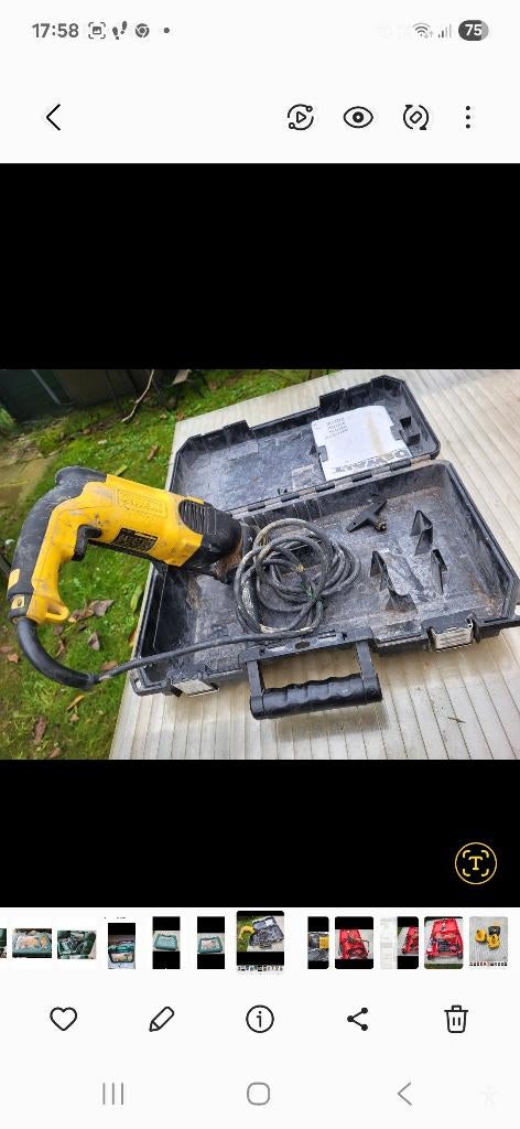 Dewalt klop machine, Ophalen