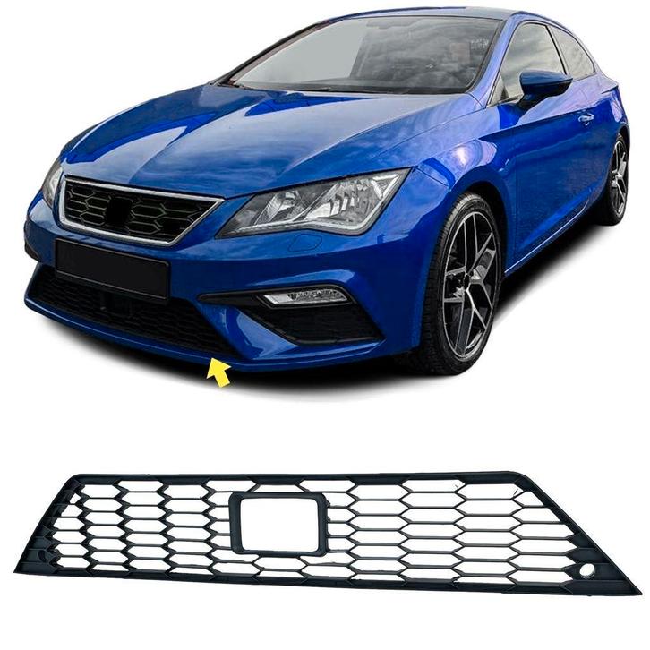 Grill Voorbumper Voor Seat Leon FR 5F Facelift Honingraat AC, Auto diversen, Tuning en Styling, Verzenden