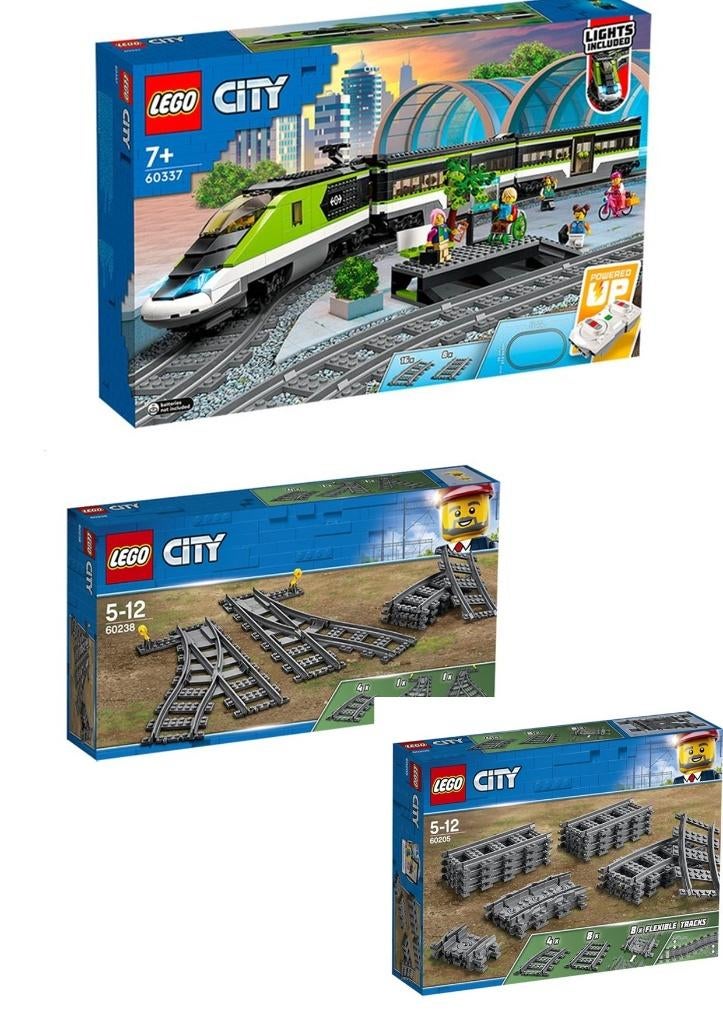 Lego city passagierstrein met extra wissels en extra sporenx, Verzenden, Nieuw, Complete set, Lego