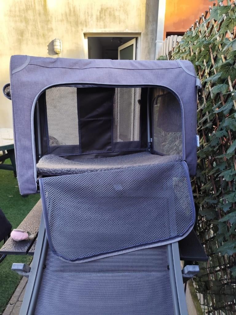 Transportbox in textiel voor hond of kat, Ophalen, Zo goed als nieuw