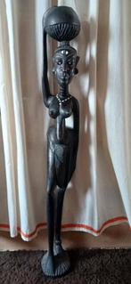 Afrikaans beeld 1m13 hoog perfecte staat, Antiek en Kunst, Kunst | Beelden en Houtsnijwerken, Ophalen
