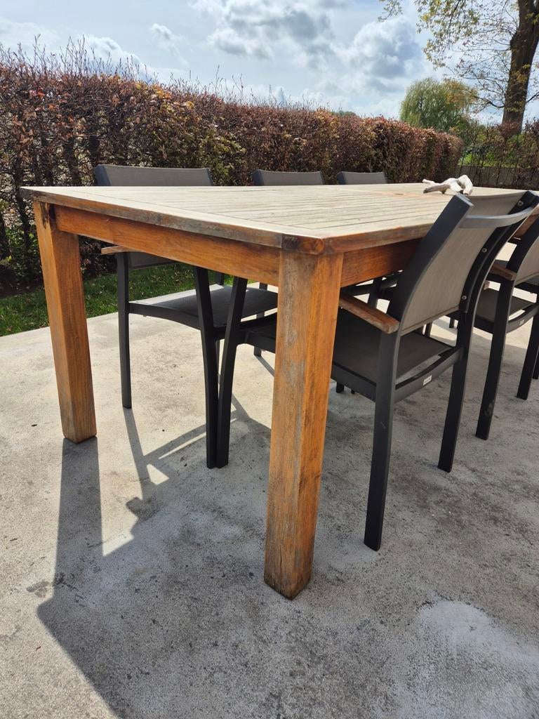 Table de jardin, chaises, mobilier de jardin, Jardin & Terrasse, Enlèvement, Bois