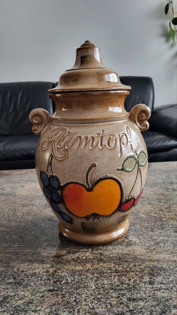 Zeer zeldzaam vintage keramiek pot met deksel, Ophalen of Verzenden