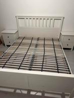Hemnes bed 1m60, 2 nachtkastjes en lattenbodems, Huis en Inrichting, Slaapkamer | Bedden, Ophalen, Gebruikt