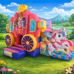 Springkasteel prinsessenkoets, Hobby en Vrije tijd, Feestartikelen | Verhuur, Ophalen