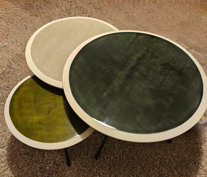 Salontafels set van 3, Maison & Meubles, Tables | Tables de salon, Comme neuf, Enlèvement