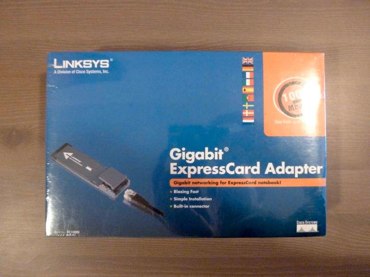 Linksys Gigabit ExpressCard Adapter (nieuw), Informatique & Logiciels, Cartes réseau, Neuf, Enlèvement