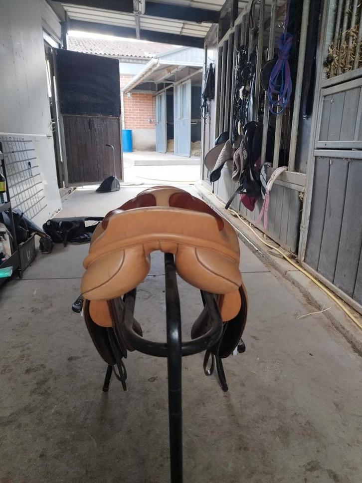 Bruin Theo Sommer Diplomat Exclusiv Springzadel – 17,5 inch, Dieren en Toebehoren, Paarden en Pony's | Zadels, Springen, Ophalen of Verzenden