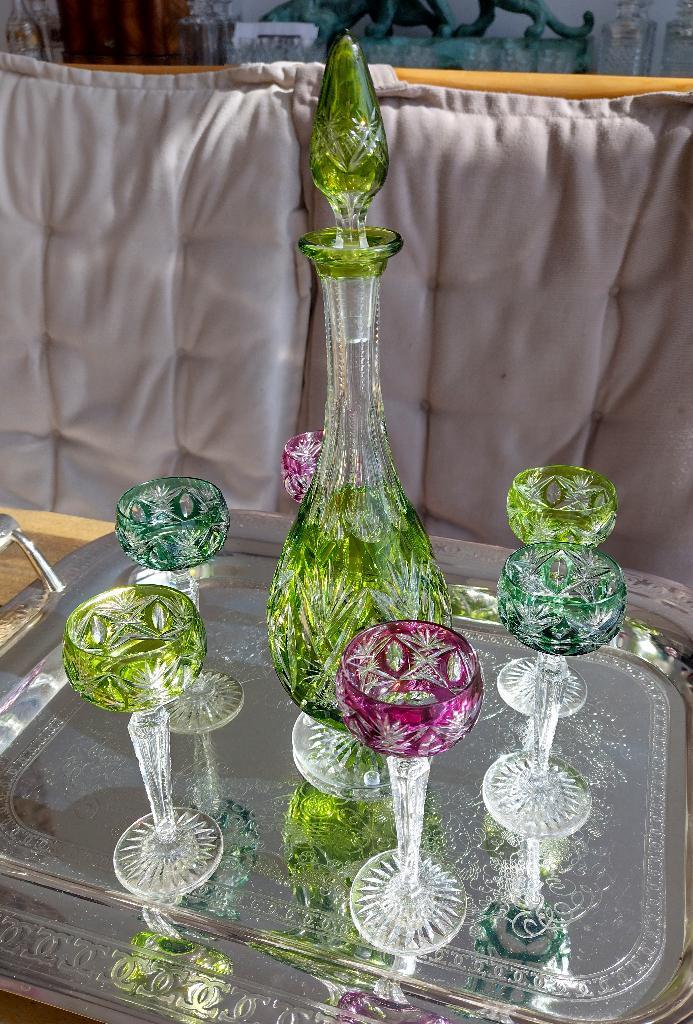 Val Saint Lambert Balmoral 1908 likeurset, Antiek en Kunst, Antiek | Glaswerk en Kristal, Ophalen of Verzenden