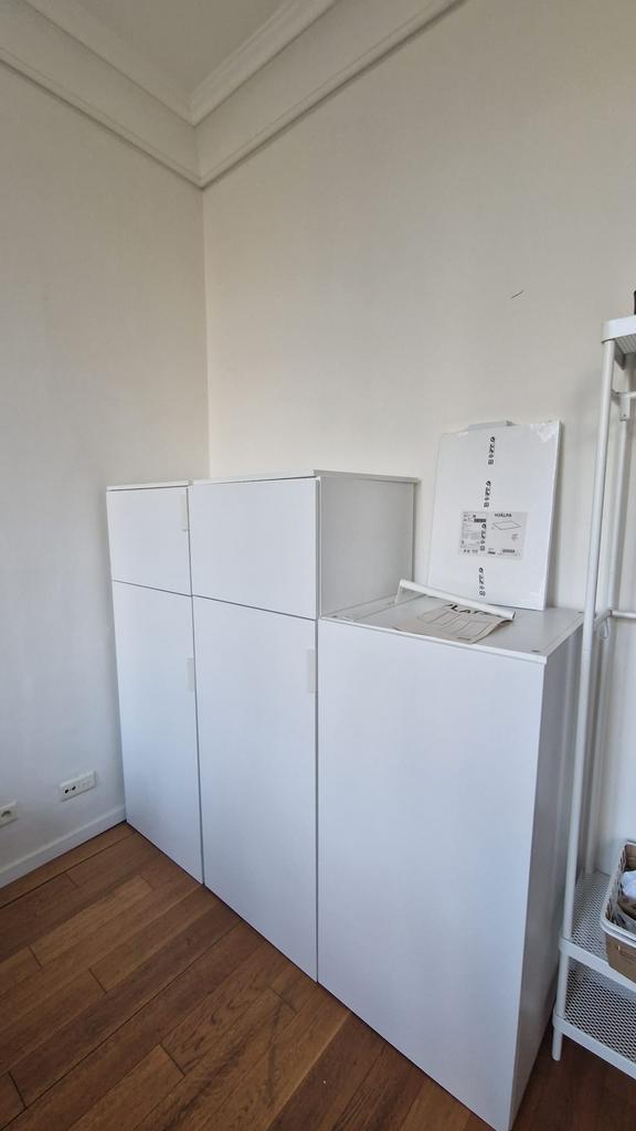 KEA PLATSA kasten wit, set van 3, modulair opbergsysteem, Huis en Inrichting, Kasten | Kleerkasten, Zo goed als nieuw, Ophalen