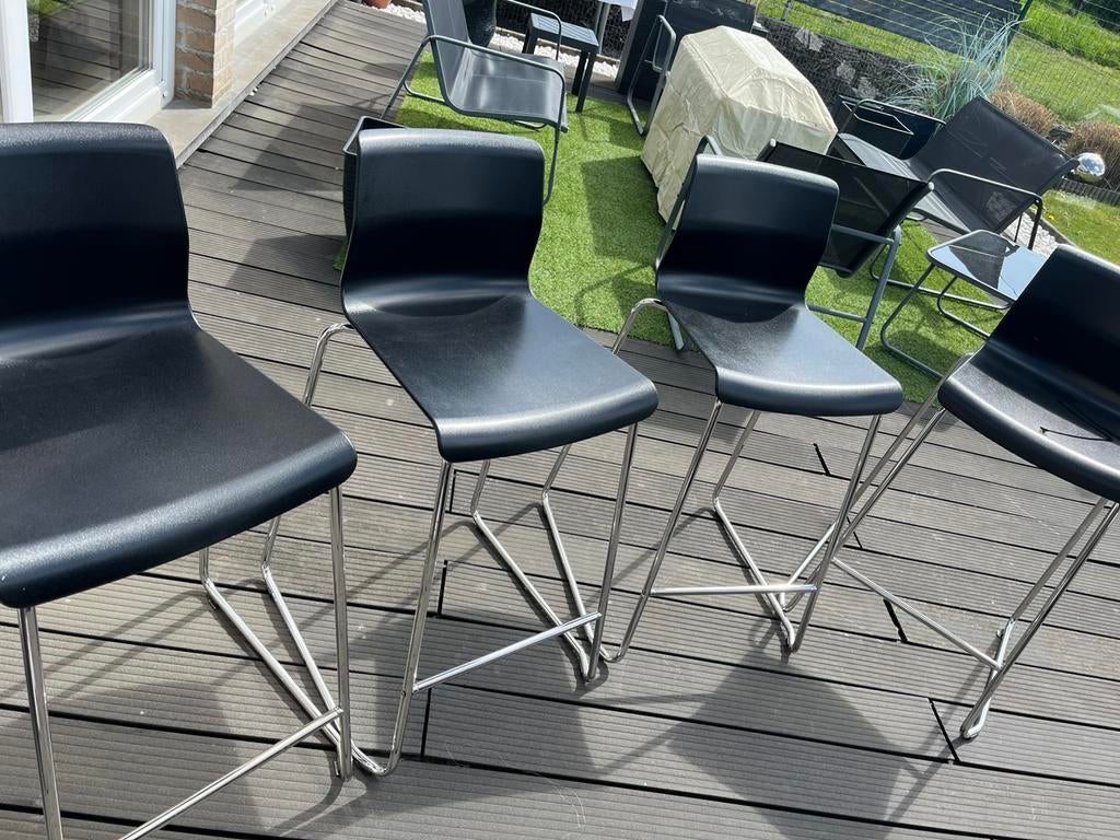 4 chaises bar, Maison & Meubles, Tabourets de bar, Avec repose-pieds, 4 tabourets, Synthétique, Enlèvement