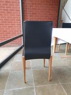 8 LEDERENSTOELEN MERK MOLTENI ANTRACIET, Ophalen, Zo goed als nieuw, Vijf, Zes of meer stoelen, Leer