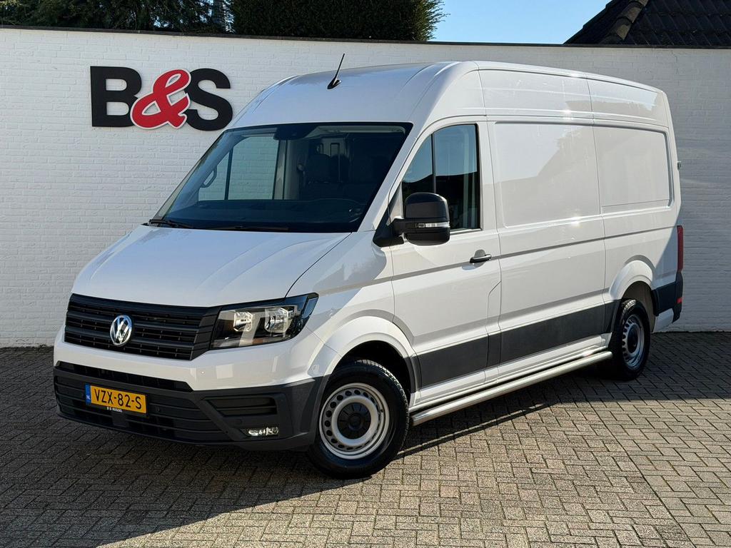 Volkswagen Crafter 35 2.0 TDI L3H3 Euro 6 Airco Pdc Carplay, Auto's, Parkeersensor, Wit, Bedrijf, Onderhoudsboekje