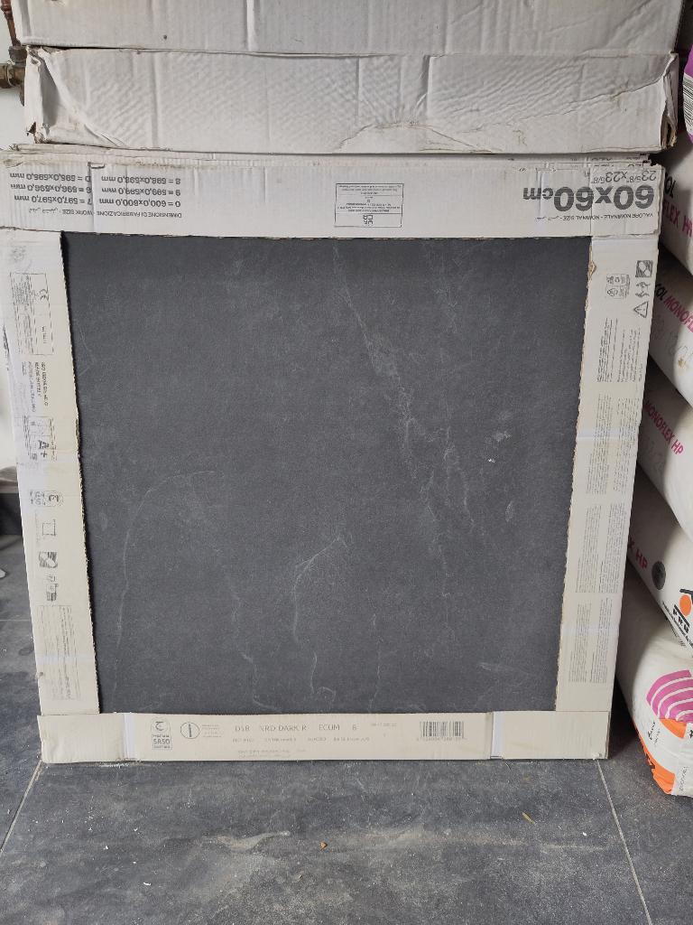 carrelage Emilgroup Nordika Dark 60*60 8 boites, Neuf, 60 cm ou plus, Carrelage de sol, Céramique