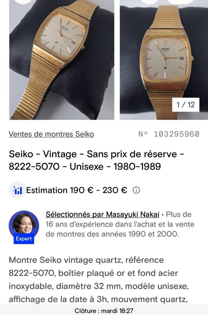 Montre Seiko Vintage, Enlèvement ou Envoi, Seiko