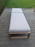 Gescova lig zetels, sunlounger met kussens, Jardin & Terrasse, Chaises longues, Enlèvement, Utilisé, Bois de teck, Réglable