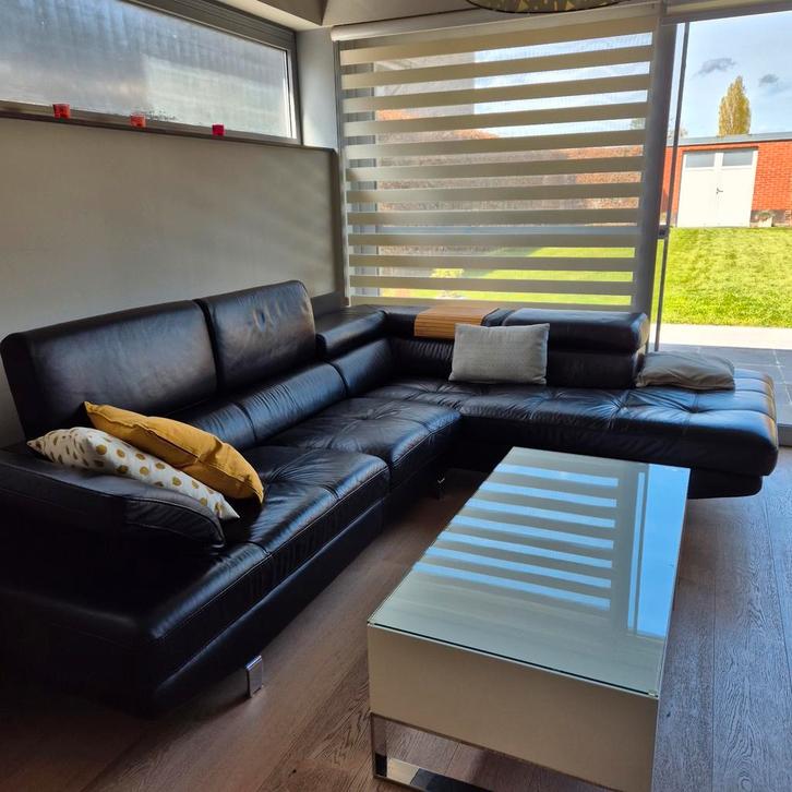 Siège d'angle en cuir, confortable et robuste, Maison & Meubles, Canapés | Coins salons complets, Enlèvement