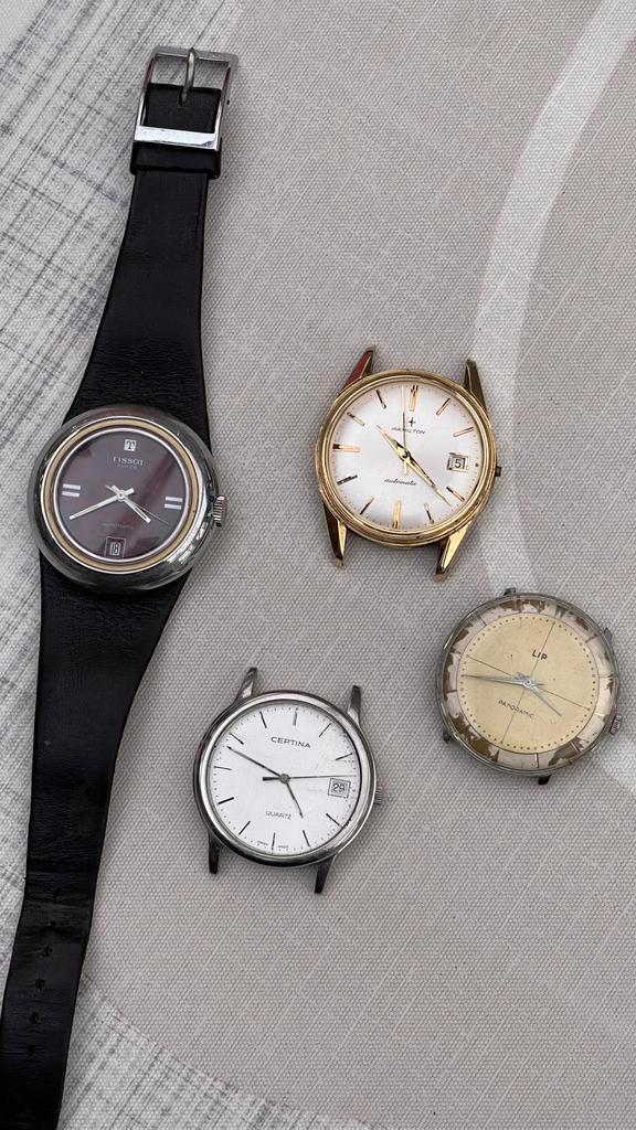 Lot montres vintages, Bijoux, Sacs & Beauté, Montres | Anciennes | Antiquités, Montre-bracelet, Tissot, Acier, 1960 ou plus tard