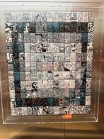 Pop-art mozaïek kunstwerk in plexi kader, Antiek en Kunst, Ophalen