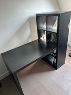 bureau brun noir IKEA avec étagère KALLAX, Enlèvement, Comme neuf