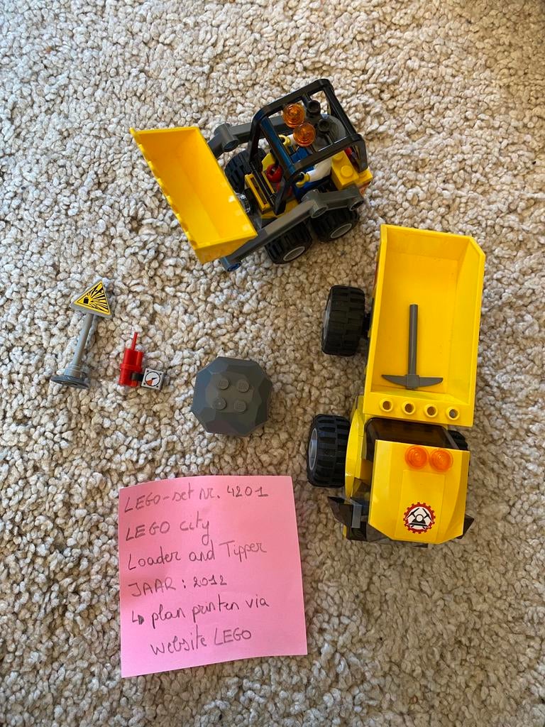 Lego City - loader and dump truck, Ophalen, City, Lego, Zo goed als nieuw