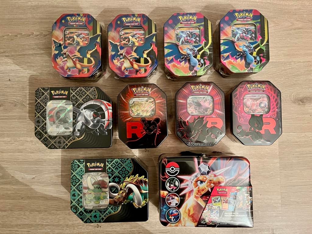 Sealed Pokémon tin collection, Ophalen of Verzenden, Nieuw, Booster, Foil