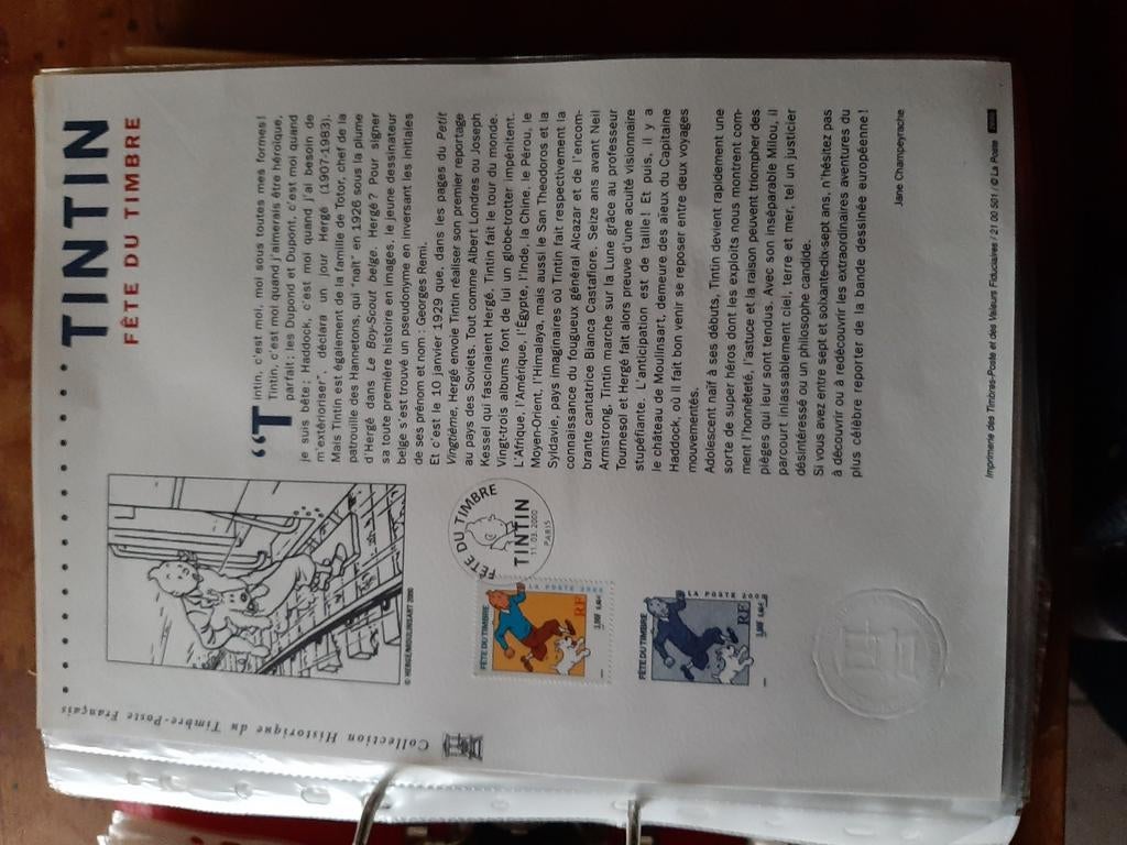 Kuifje 3 a 4 unieke uitgave rond postzegel van kuifje, Verzenden