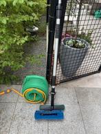tuinhaspel met twee borstels, Tuin en Terras, Tuinslangen, Ophalen, Zo goed als nieuw, Tuinslanghaspel