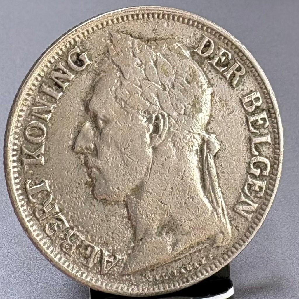 1 Frank 1926 - Belgisch Congo (Albert I met Palmboom), Ophalen of Verzenden, Losse munt
