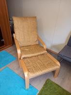 relaxzetel met voetbankje ikea, Ophalen, Zo goed als nieuw, Eenpersoons, Hout