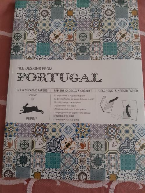 geschenk- en knutselpapier Tile designs Portugal, Hobby en Vrije tijd, Knutselen, Nieuw, Materiaal, Ophalen of Verzenden