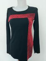 SYM zwarte en rode tuniek met geometrische patronen - l-mouw, Ophalen of Verzenden, Zo goed als nieuw, Rood