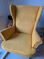 Strandmon fauteuil (ikea) + voetbankje, Huis en Inrichting, Fauteuils, Ophalen, Gebruikt, Stof