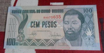  billet de banque - Afrique - Guinée-Bissau - 100 Cem Pesos