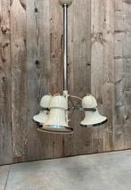 Rare 1970s made in Italy chrome & ivory Space Age trio, Maison & Meubles, Lampes | Suspensions, Enlèvement ou Envoi, Utilisé, Métal