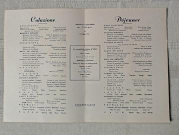 Vintage menukaarten "Esperia" 1964 beschikbaar voor biedingen
