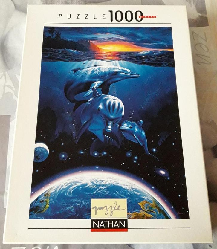 Puzzles "Nathan" de 1000 pièces "Mammifères marins", Hobby & Loisirs créatifs, Sport cérébral & Puzzles, Comme neuf, Puzzle, 500 à 1500 pièces