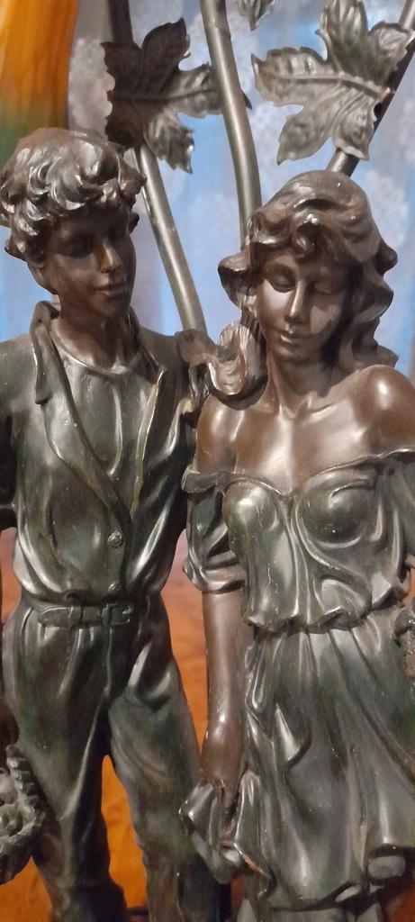 Lamp in romantische en rococo-stijl uit het begin van de 20e, Antiek en Kunst, Kunst | Beelden en Houtsnijwerken, Ophalen