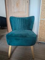 Fluwelen stoel, Huis en Inrichting, Stoelen, Ophalen, Zo goed als nieuw, Blauw, Eén
