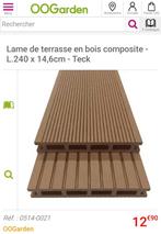 Lames de terrasse et lambourdes, Tuin en Terras, Terrasdelen en Vlonders, Ophalen, Nieuw, Composiet